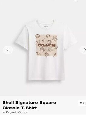 Coach Shell Signature Square Classic T-Shirt.